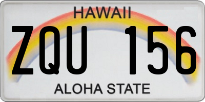 HI license plate ZQU156