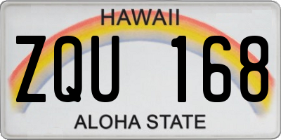 HI license plate ZQU168