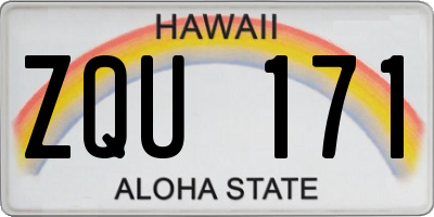HI license plate ZQU171