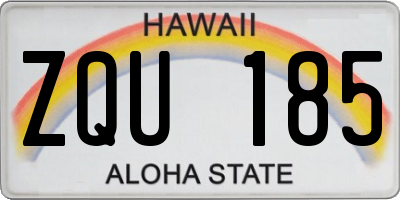 HI license plate ZQU185