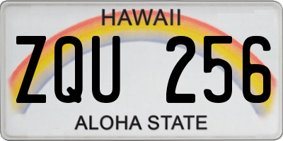 HI license plate ZQU256