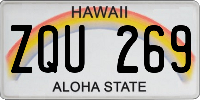 HI license plate ZQU269
