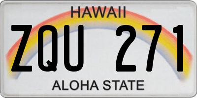 HI license plate ZQU271