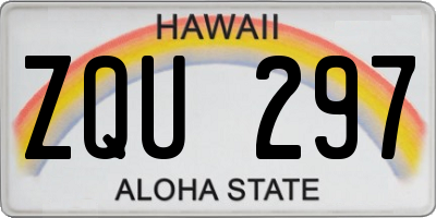HI license plate ZQU297