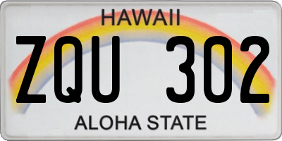 HI license plate ZQU302