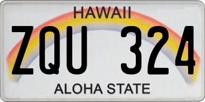 HI license plate ZQU324