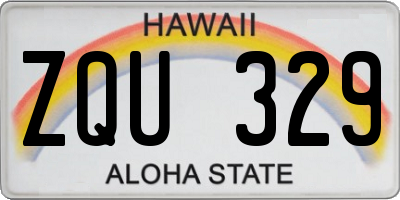 HI license plate ZQU329