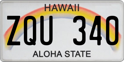 HI license plate ZQU340