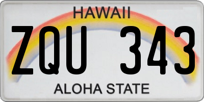 HI license plate ZQU343