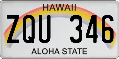 HI license plate ZQU346