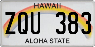 HI license plate ZQU383