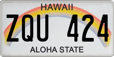 HI license plate ZQU424