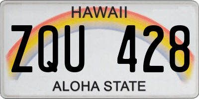 HI license plate ZQU428