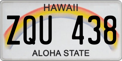 HI license plate ZQU438