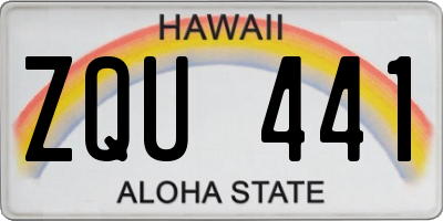 HI license plate ZQU441
