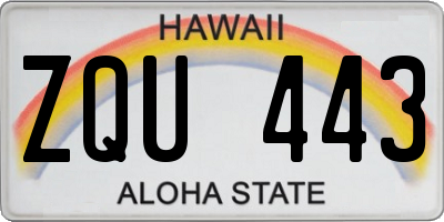 HI license plate ZQU443