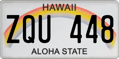 HI license plate ZQU448