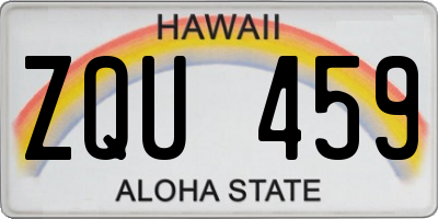 HI license plate ZQU459