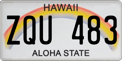 HI license plate ZQU483