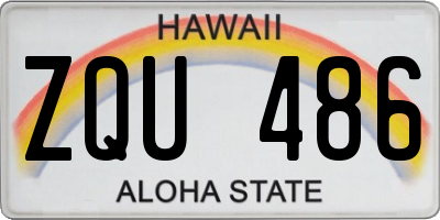HI license plate ZQU486