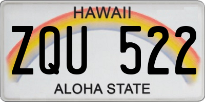 HI license plate ZQU522
