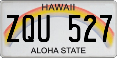 HI license plate ZQU527