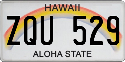 HI license plate ZQU529