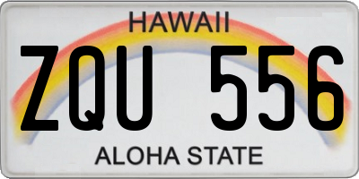 HI license plate ZQU556