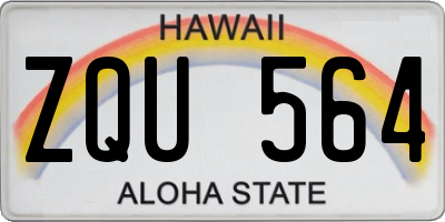 HI license plate ZQU564