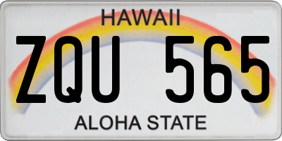 HI license plate ZQU565