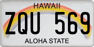 HI license plate ZQU569