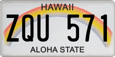 HI license plate ZQU571