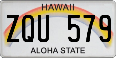 HI license plate ZQU579