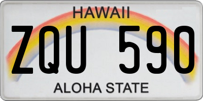 HI license plate ZQU590