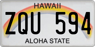HI license plate ZQU594