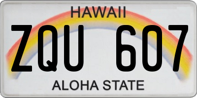 HI license plate ZQU607