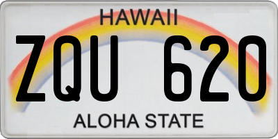 HI license plate ZQU620