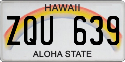 HI license plate ZQU639