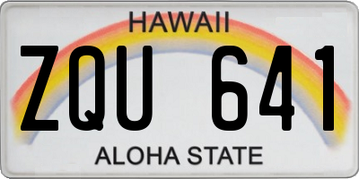 HI license plate ZQU641