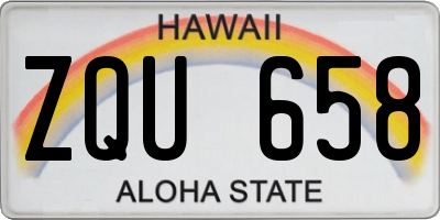 HI license plate ZQU658