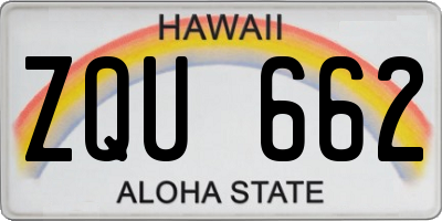 HI license plate ZQU662