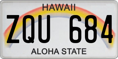 HI license plate ZQU684