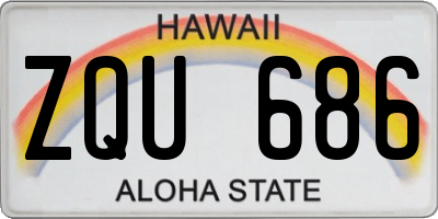 HI license plate ZQU686