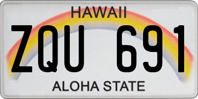 HI license plate ZQU691