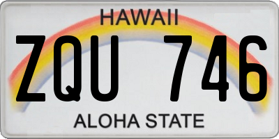 HI license plate ZQU746