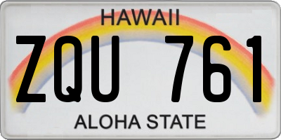 HI license plate ZQU761