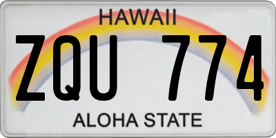 HI license plate ZQU774