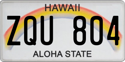 HI license plate ZQU804