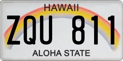 HI license plate ZQU811