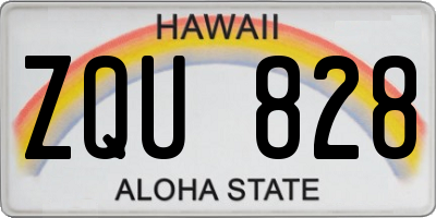 HI license plate ZQU828